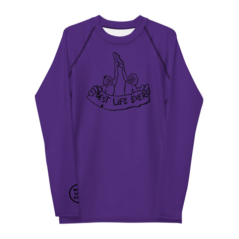 Purple Belt Rank Men's Rash Guard