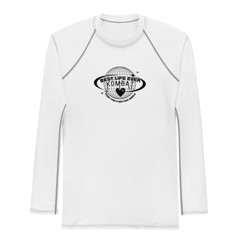 BLE Kombat Men's Rash Guard White