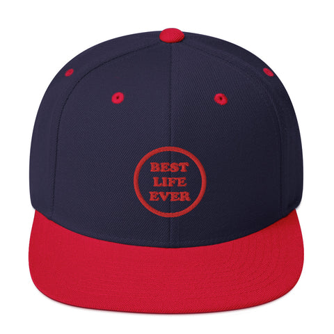 BLE Blue and Red Snapback Hat