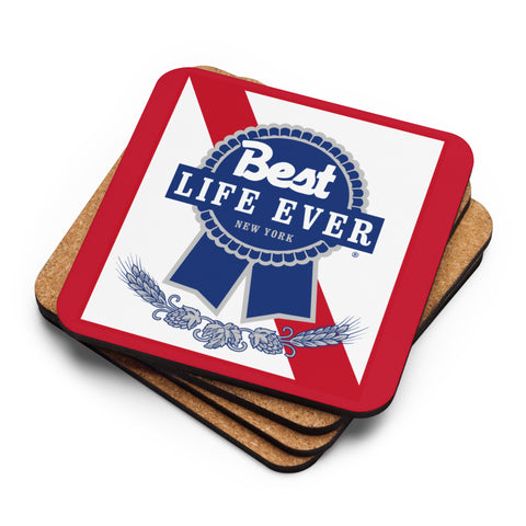 BLE Blue Ribbon Cork-back coaster