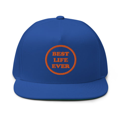 Blue+Orange Flat Bill Cap