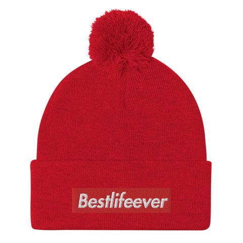 BLE RED Pom-Pom Beanie